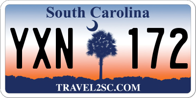 SC license plate YXN172