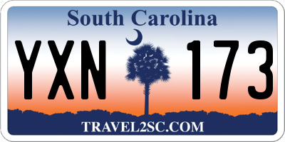 SC license plate YXN173