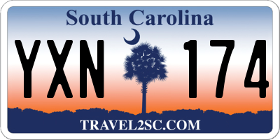 SC license plate YXN174