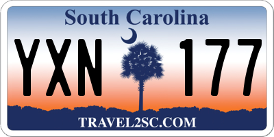 SC license plate YXN177