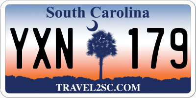 SC license plate YXN179