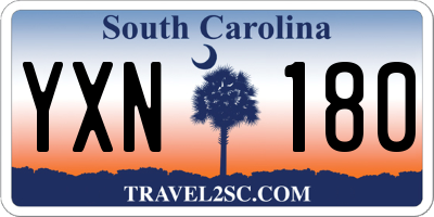 SC license plate YXN180