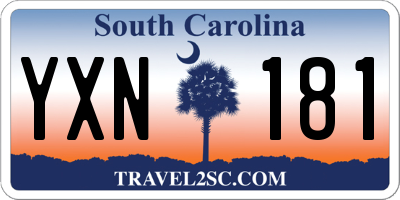 SC license plate YXN181