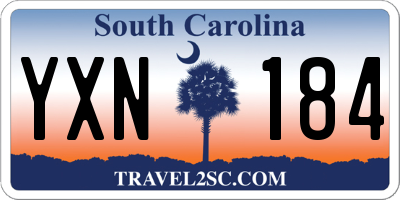 SC license plate YXN184