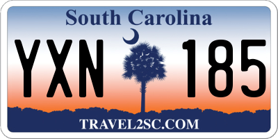 SC license plate YXN185