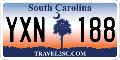 SC license plate YXN188
