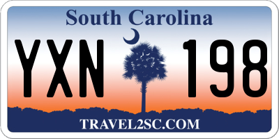 SC license plate YXN198