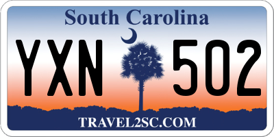 SC license plate YXN502