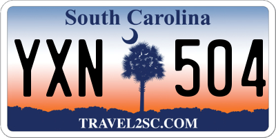 SC license plate YXN504