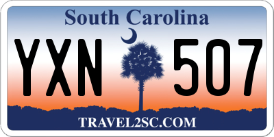 SC license plate YXN507