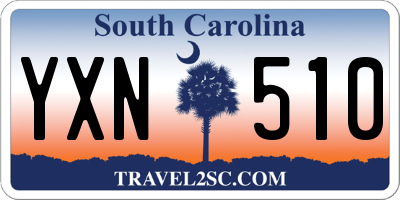 SC license plate YXN510