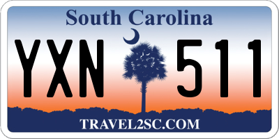 SC license plate YXN511