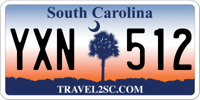 SC license plate YXN512