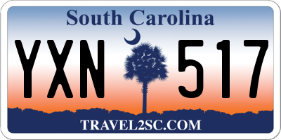 SC license plate YXN517