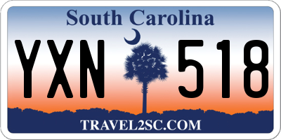 SC license plate YXN518