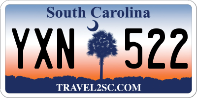 SC license plate YXN522