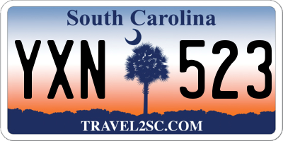 SC license plate YXN523