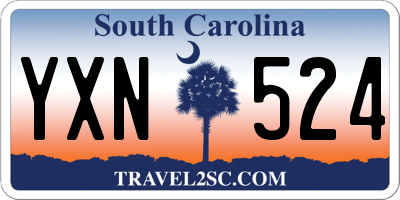 SC license plate YXN524