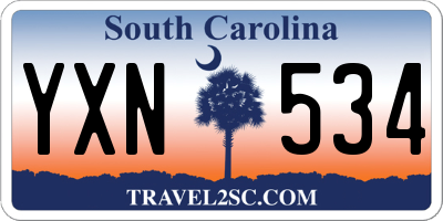 SC license plate YXN534