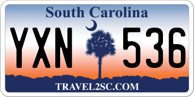 SC license plate YXN536