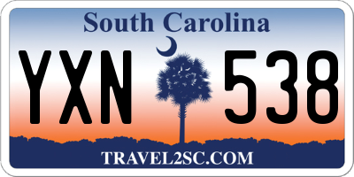 SC license plate YXN538