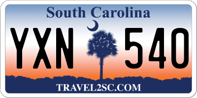 SC license plate YXN540