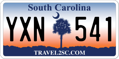SC license plate YXN541