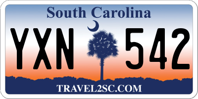 SC license plate YXN542