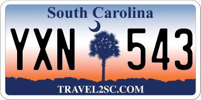 SC license plate YXN543