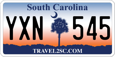 SC license plate YXN545