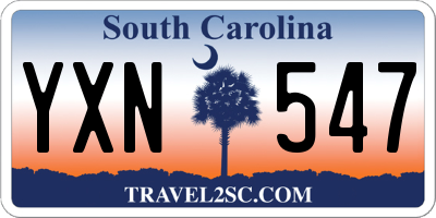 SC license plate YXN547