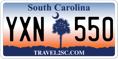 SC license plate YXN550