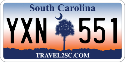 SC license plate YXN551