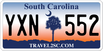 SC license plate YXN552