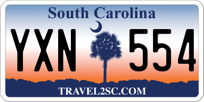 SC license plate YXN554