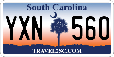 SC license plate YXN560