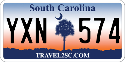 SC license plate YXN574