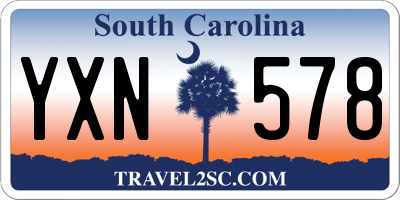 SC license plate YXN578