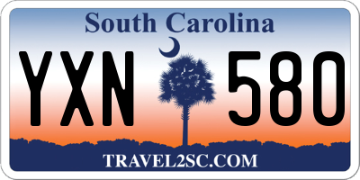 SC license plate YXN580