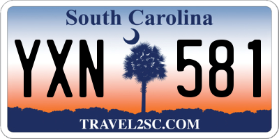 SC license plate YXN581
