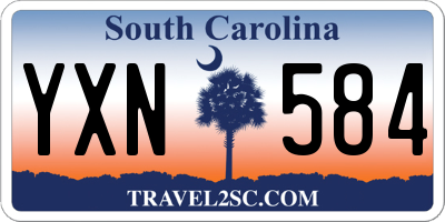 SC license plate YXN584
