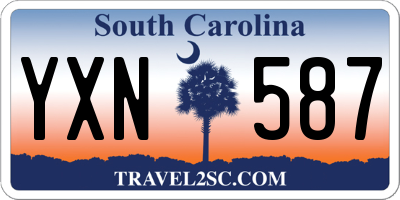 SC license plate YXN587