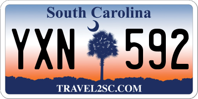 SC license plate YXN592
