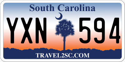 SC license plate YXN594