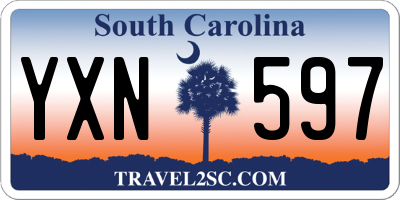 SC license plate YXN597