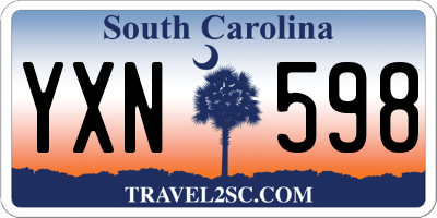 SC license plate YXN598