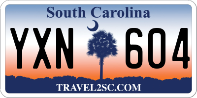 SC license plate YXN604