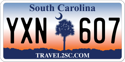 SC license plate YXN607