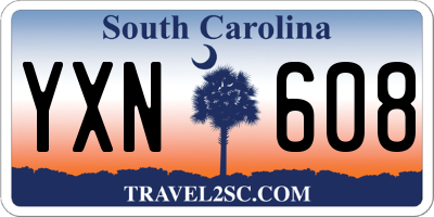 SC license plate YXN608