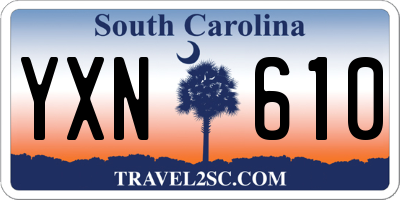 SC license plate YXN610